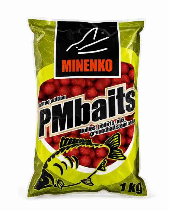 Бойлы варёные MINENKO STRAWBERRY (КЛУБНИКА) 14мм (1кг)