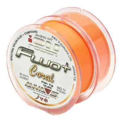 Леска карповая AwaShima ION POWER FLUO+ CORAL 0.286мм