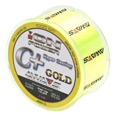Карповая леска Awa'S ION POWER C+ HYPER CASTING GOLD 0.286мм