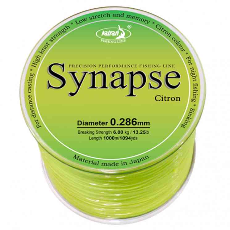 Купить Леска Katran Synapse Citron 0.286 мм (жёлтая)