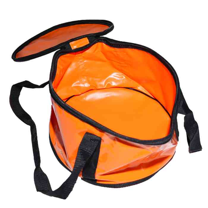 Ведро для прикормки мягкое с крышкой MINENKO D40 (бубен)